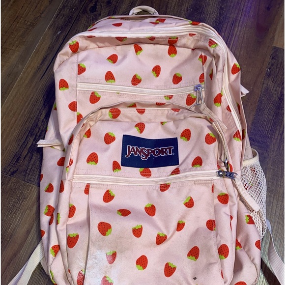 Jansport Bags Jansport Big Student 75 Strawberry Backpack Poshmark